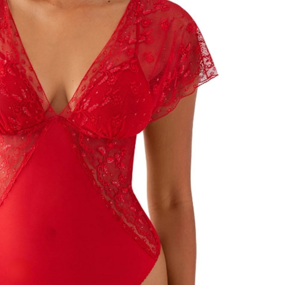 NWT Wacoal Lace Coquette Angelcore Delicate Fairy Bodysuit Milkmaid Romantic